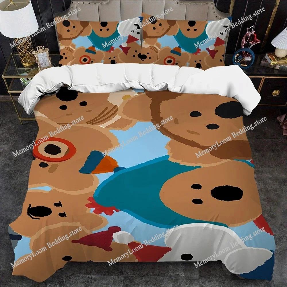 Cartoon D-Dinotaeng Cute Duvet Cover Set Home Style Bedding Soft Laundry Cotton Bed Four Seasons Student Dormitory Luxury Gift