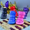 Warm Dog Snow Boots Waterproof Anti-Slip Dog Shoes Small Dog Puppy Cat Winter Fleece Lined Boots Slip-resistant Pet Shoes 4pcs