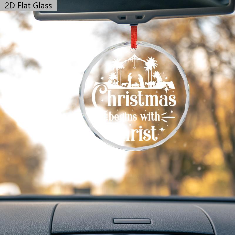 1pc/2pcs Christmas Acrylic Ornament,Spirit and Festive Holiday Decor,Perfect Reminder of The True Essence of Christmas,deal Gift for Family and Faith