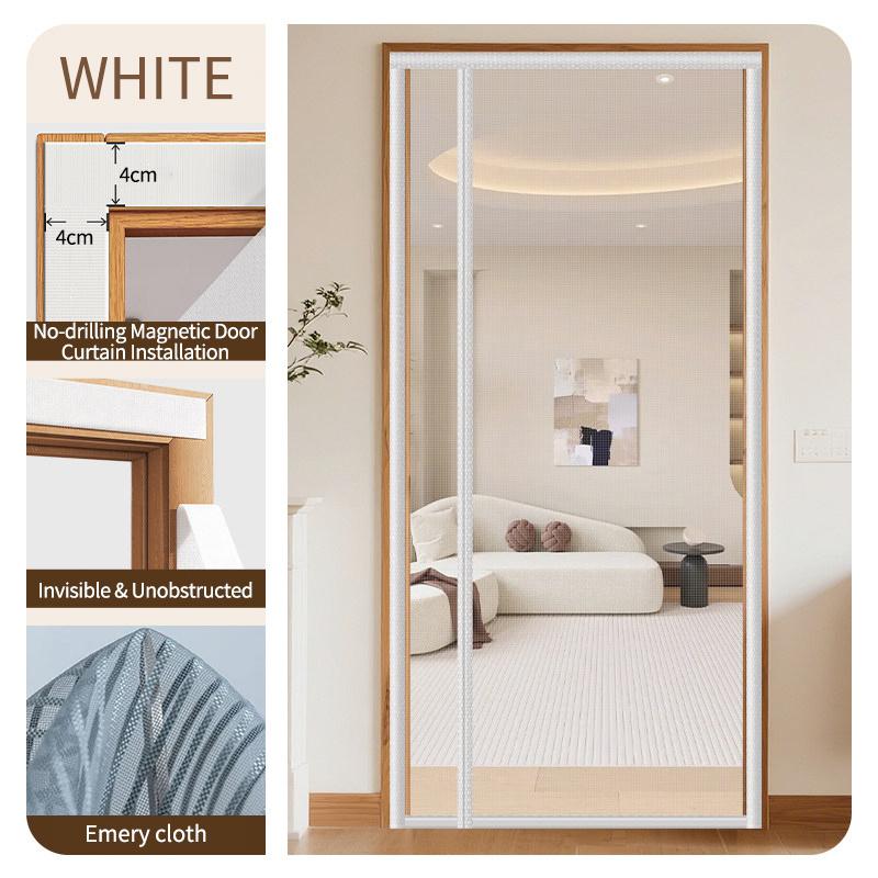 Anti-Mosquito Door Screen Magnetic Auto-closing Door Curtain Self-adhesive Anti-Fly Insect Door Net Mosquito-proof Mesh
