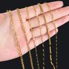 No Fade 1M 2Meter Stainless Steel Gold Plated Lips Chains DIY Chain for Needlework Necklace Bracelet Jewelry Making Accessories