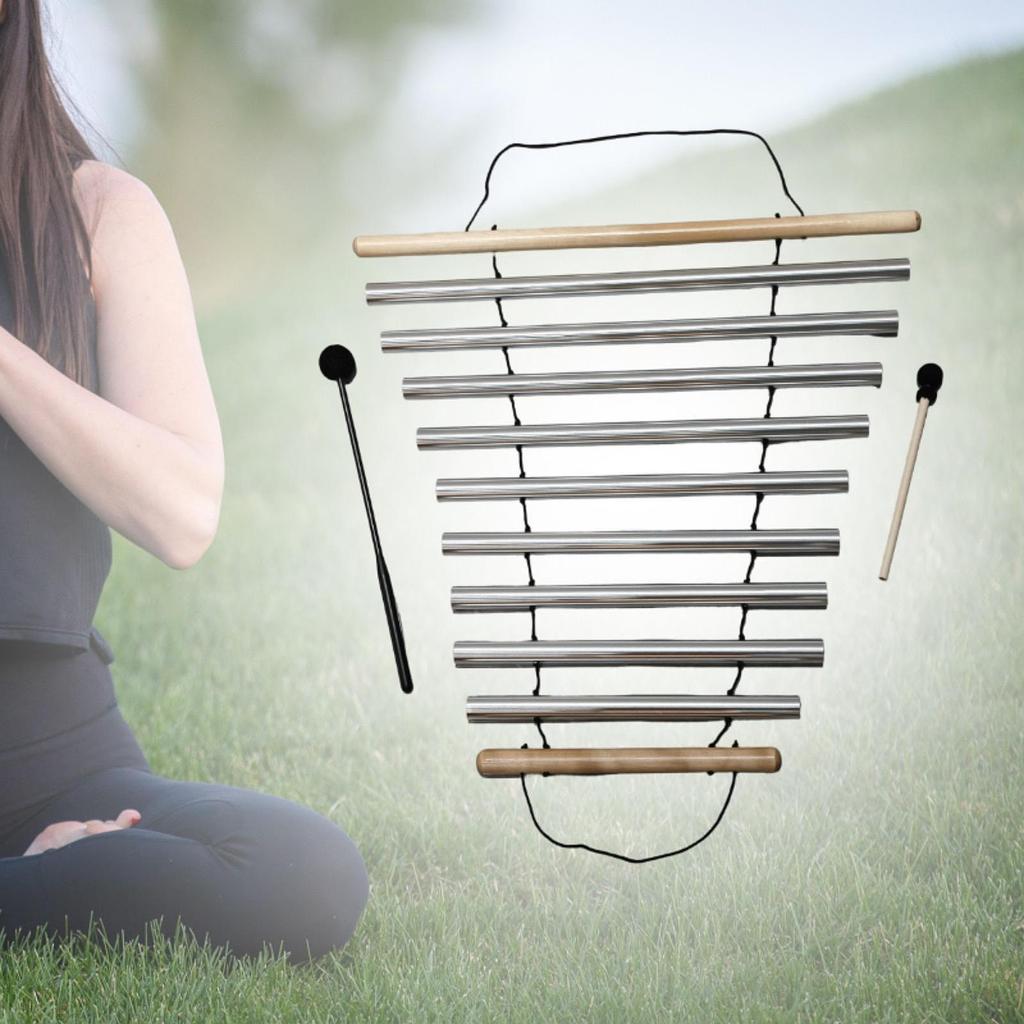 Větrný zvonkohra, Ruční, Meditační jednoradové tyčové zvonkohry, 9tónový bicí nástroj pro učitele, Řízení třídy, Dárek pro děti