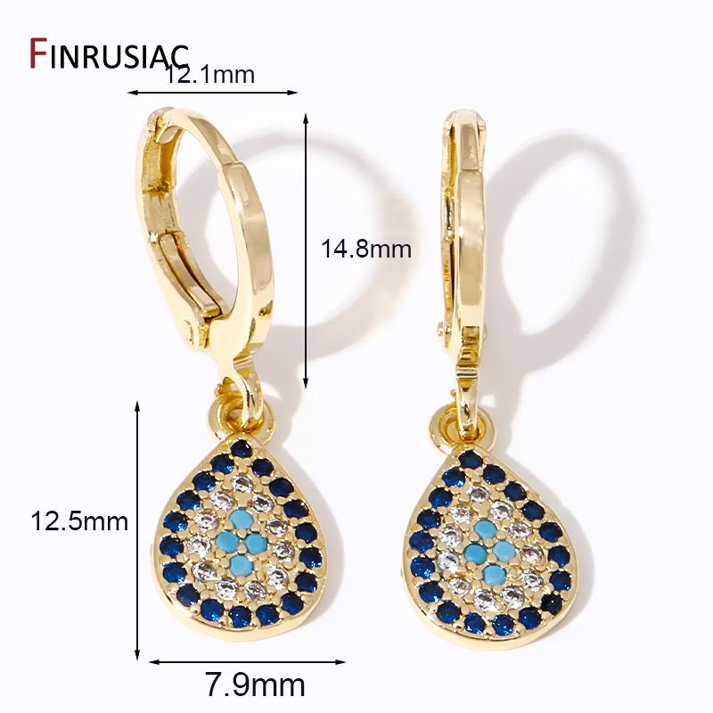 

New Fashion Simple Zircon Oval Drop Hoop Earrings For Women Brass Huggie Earrings Jewelry Party Gift 1 pair