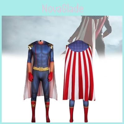 Modrý cosplay kostým Homelander pro The Boys s pohodlným látkovým designem
