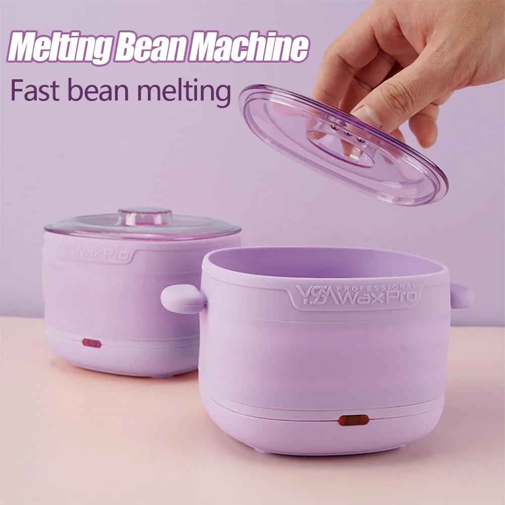 1PC EU Plug Foldable Portable Wax Heater Easy To Clean High Capacity Melted Wax Beans Hair Removal Wax Warmer Quick Wax Melting