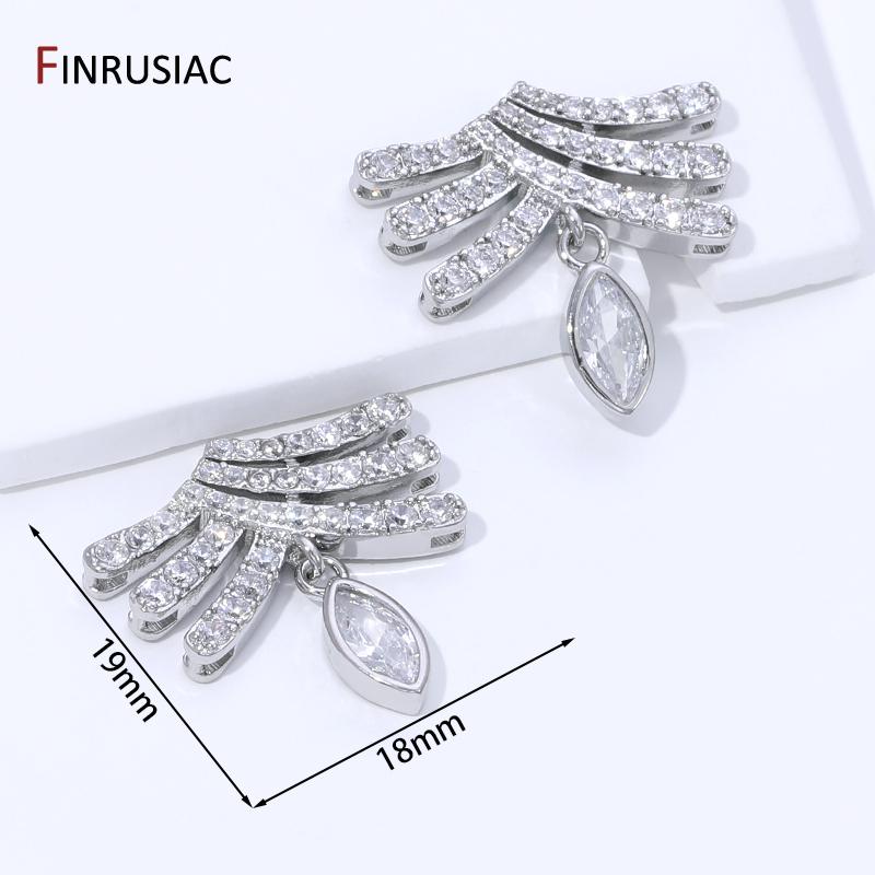 

14K Gold Plated Brass Inlaid Zircon 3-Rows Connector For Jewelry Making,Beads Separator For Bracelet Necklace Making Accessories 1 piece