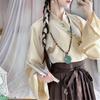 Hanfu im chinesischen Song-Dynastie-Stil, modifizierter langer Bei Zi und verdickter Faltenrock für den Alltag
