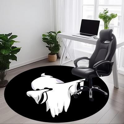 1pc Ghost Spirit Office Round Area Rug, Under Office Chairs Bedroom Living Room Home Decor, Room Deco, Available In Various Sizes
