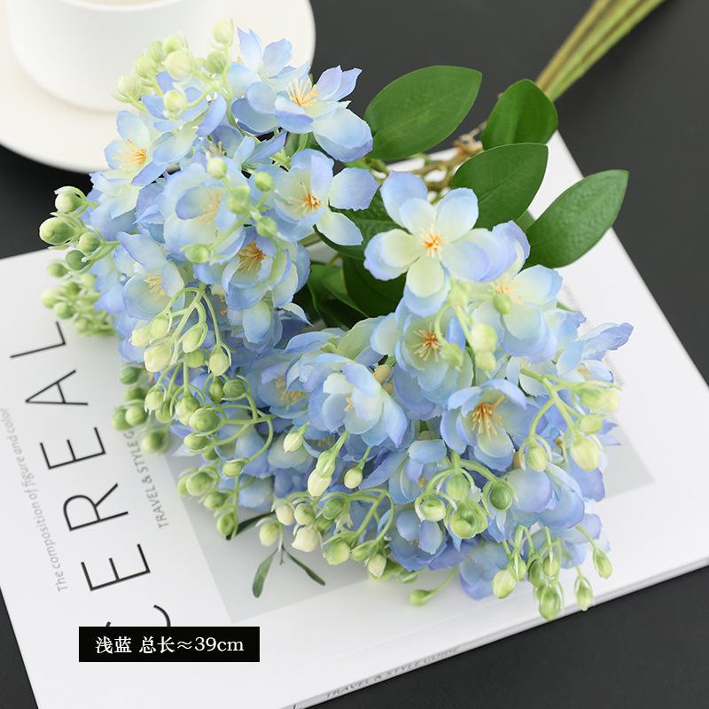 

Wedding bouquet road lead flower wall plant wall fake flower handbook 5 fork jasmine flower