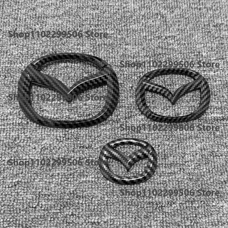 ABS Car Front Trunk Emblem for Mazda MX5 NC ND Logo Steering Wheel Badge 3D Body Replaced Sticker Rear Tail Refitting Decoration