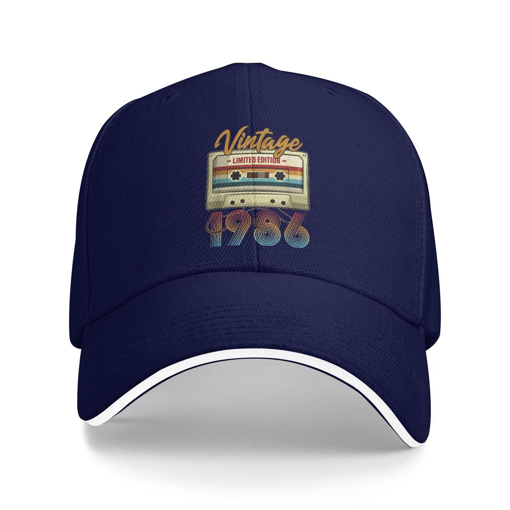 Sommar Vintage 1986 40-årspresent Kassettband Basebollkeps Löpning Hippie Vardagstryck Sol Hip Hop Mössor Herr Basebollkepsar