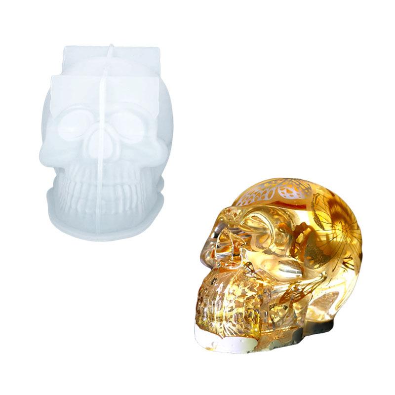DIY Skull Silicone Molds for Resin Clay Craft Halloween Home Decoration