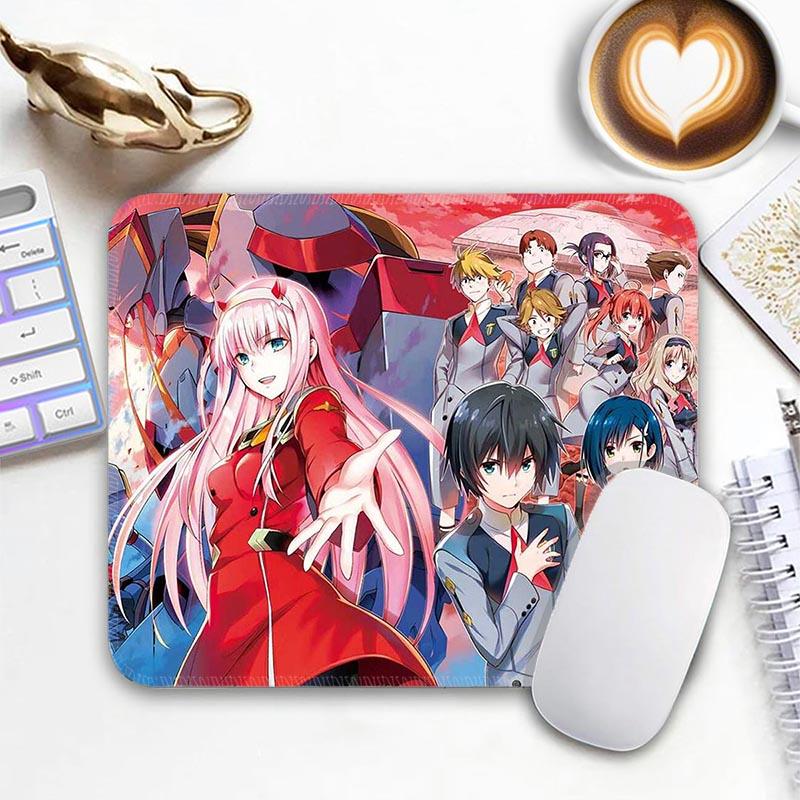 Anime Kawii Standard Mouse Pad D_DARLING in the F_FRANXX Zero Two Gamer Small Mousepad Travel Mouse Mat Non-Slip Mousemat
