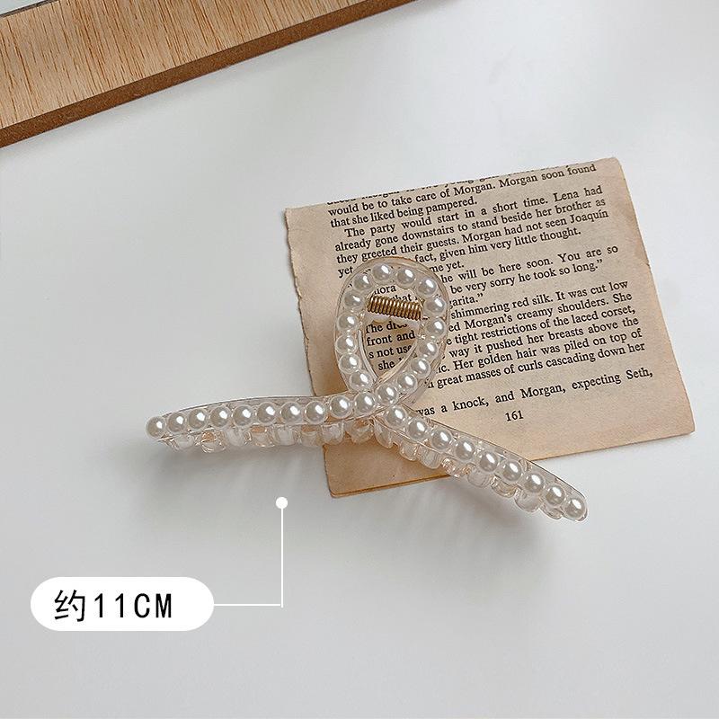 Kshmir New style exaggerated large beads acrylic hair clip large make-up hair styling hairpin female hair pearl hair accessories