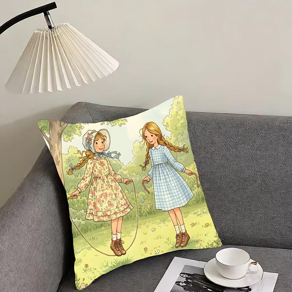 Art Sarah Kay Swing Girl Cushion Cover Pillowcase Ultra Soft Skin Friendly Fabric Cloud Like Comfort  Concealed Zipper