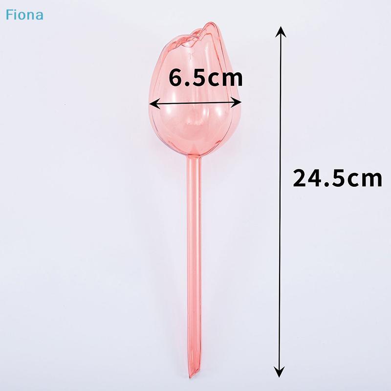 Pink Tulip Shaped Plant Self-Watering Stakes, Clear Plastic Automatic Watering Globes for Indoor & Outdoor Potted Plants