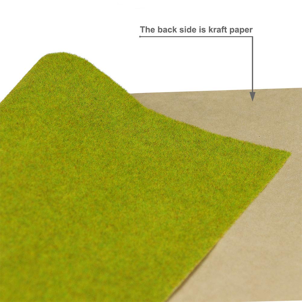 Large Grass 1 Artificial 2mm 400mm X for Grass Model Miniature Model and DIY Mat, Roll, Turf, Yellow-Green, Thick, 1000mm, Buildings, Decorations,