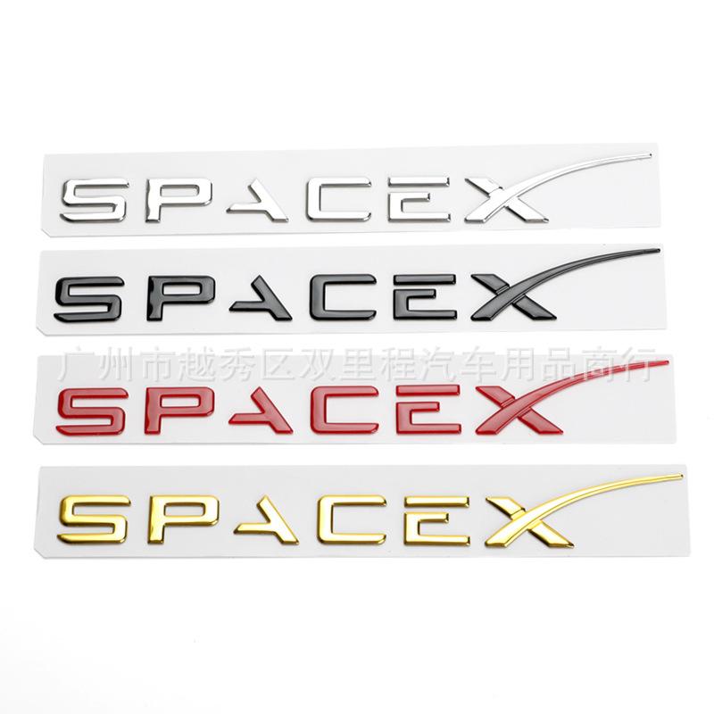 For Tesla Model 3 Y S X DUAL MOTOR Emblem 3D SPACX emblem Accessories Underlined Letters Logo Performance Badge Trunk Sticker
