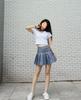 Double V-Neck Sweetheart High-Waist Crop Top - Short-Sleeved, Backless, Casual Versatile T-Shirt