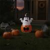 LED Light Halloween Decoration PVC Material Inflatable Witch Hat Pumpkin Lamp  Home Decoration