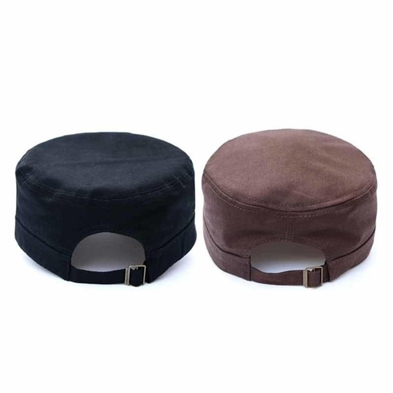 1PC Fashion Men Women Five Colors Unisex Adjustable Classic Style Plain Flat Vintage Army Hat Cadet Military Patrol Cap