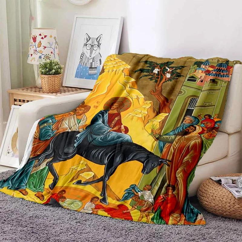 Cartoon Africa Ethiopian Painting Art Soft Flannel Blanket for Bed Bedroom Sofa Picnic,Throw Blanket for Outdoors Leisure