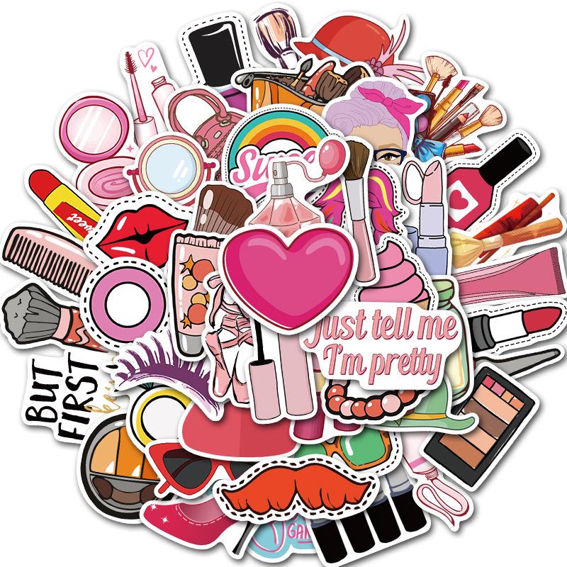 50 Ins Style Fresh and Popular Suitcase Stickers Waterproof Graffiti Travel Case Stickers