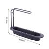 Telescopic Soap Sponge Drain Rack Adjustable Sink Storage Rack Holder with Dishcloth Hanger for Home Kitchen