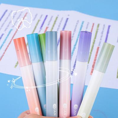 1 Set 4 Pieces  Morandi Gradient Eye Protection Writing Creativity 12 Color Cute Art Marker Graffiti Highlighter