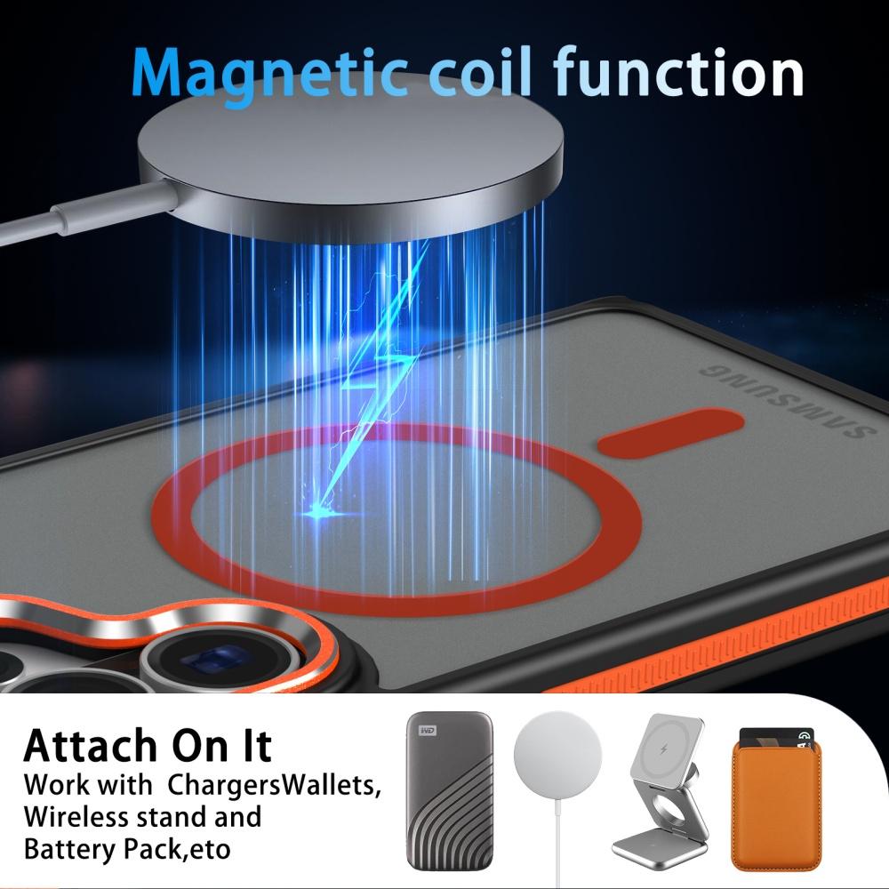 Bicolor Matte Clear For Magsafe Phone Case Samsung S26 Ultra S25 S24 S23 S22 Ultra Plus S25FE S25Edge Magnetic Shockproof Cover