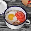 OLOEY Retro Enamel Noodle Bowl with Lid