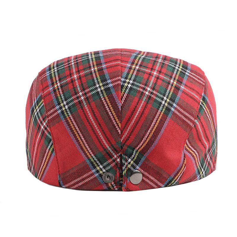 Uformell rutete beret avisgutthelser for menn Kvinners rutete caps Foroverlue Gatsby malerhatter Justerbar Ivy-lue Gorro Hombre Boina