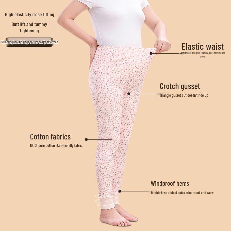 Yuzhaolin Women's Plus Size Cotton Thermal Underwear