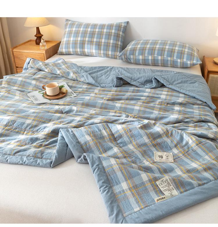 Xinjiang Cotton Summer Quilt: Lightweight, Machine-Washable, Cooling Blanket for Single or Double Beds