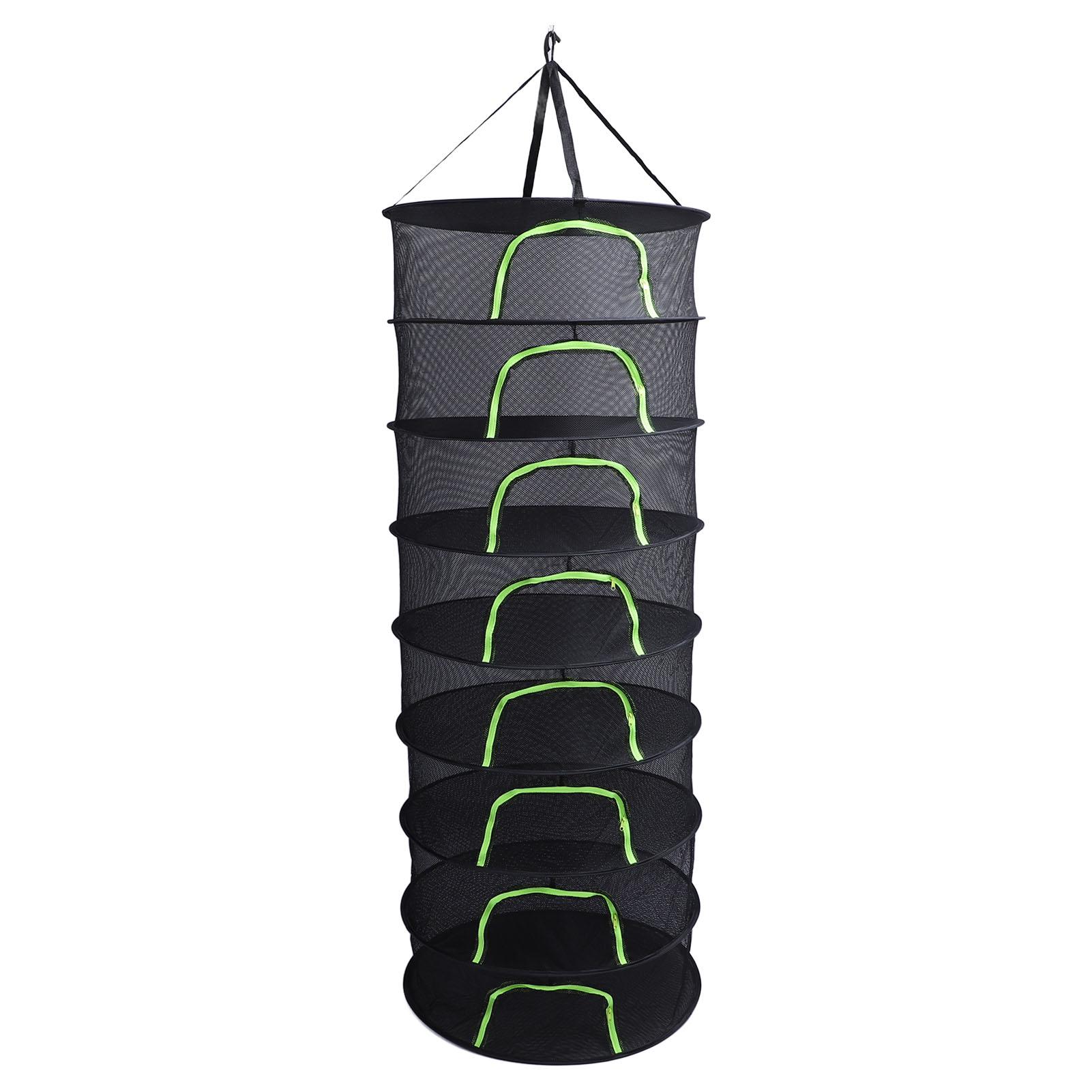 Herb Drying Rack Breathable Zipper Closure Hanging Mesh Net Foods Dry Net for Flower Buds Fish Weeds Clothes Garlic 2460₽
