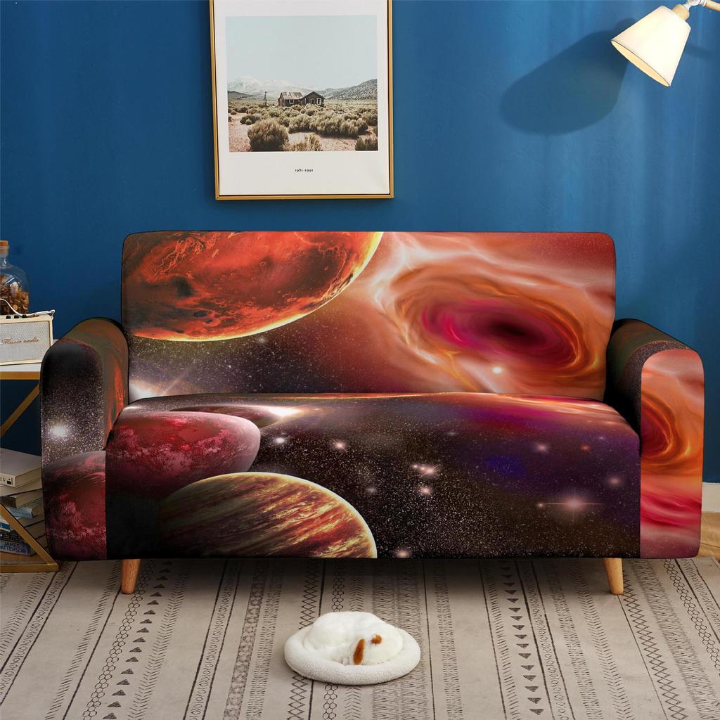 Cosmic Starry Sky Non-Slip Elastic Sofa Cover, Universal In All Seasons, All-Inclusive Supply, Multi-Color 3D Digital Magic Cover