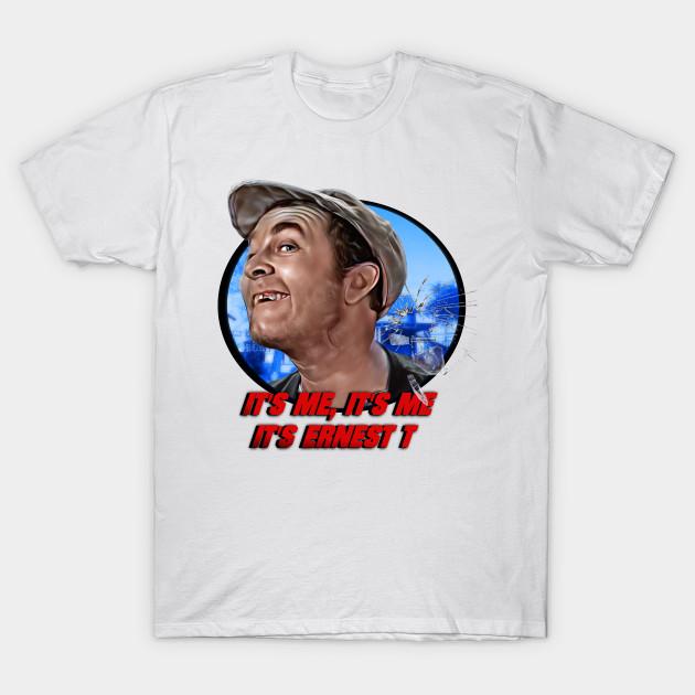 

Men Black Print T-shirt It S Me, It S Me, It S Ernest T No-Cut Transfer Paper Print Cotton Tshirt L білий