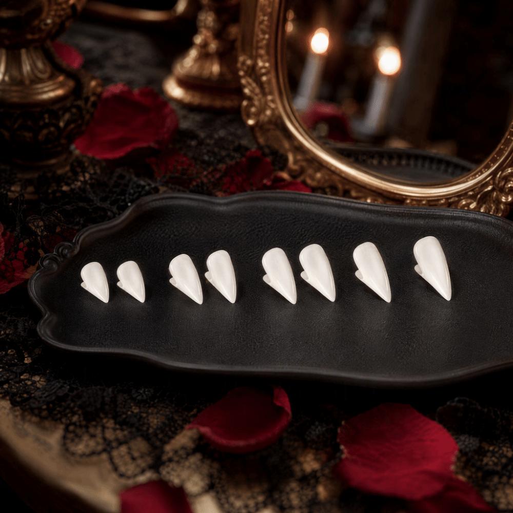 1/4Pair Resin Halloween Fangs Realistic Teeth Cosplay Fake Teeth Cosplay Fangs False Teeth Party