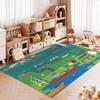 Kids Cartoon Game Rug Children Playroom Carpet Number Hopscotch Traffic Road Design Non-toxic Durable Home Decor Cute Styles