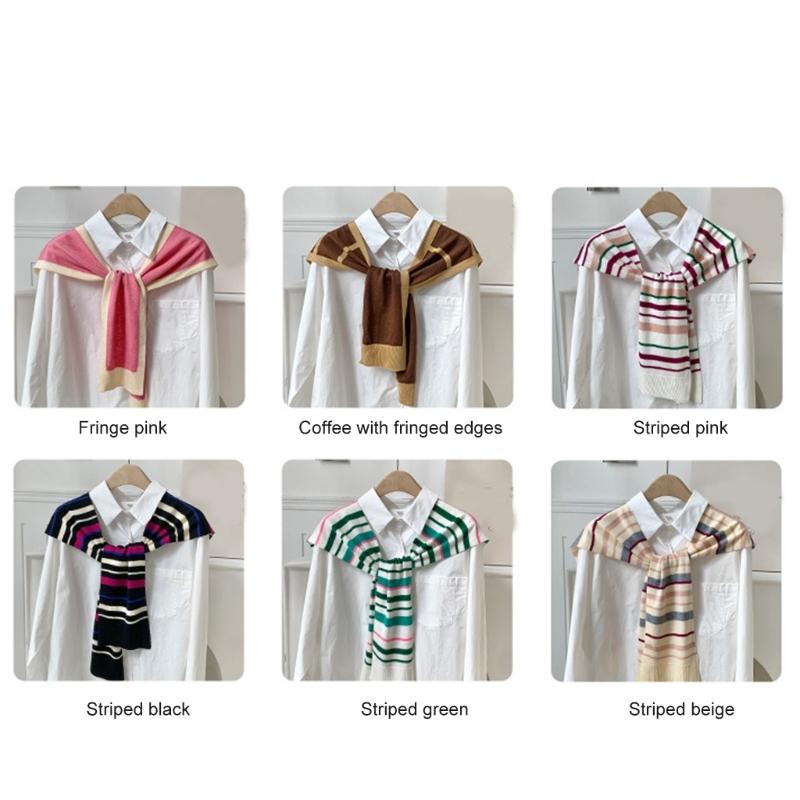 Graceful Scarf Shawl For Women Winter False Collar Scarfs for Women Wrap for Women Shawl Collar Scarf Knitted