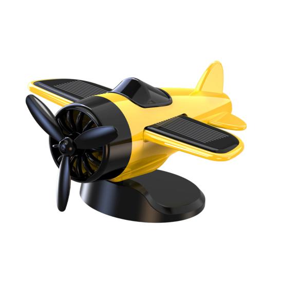 Decorazione Auto Aeroplano ad Energia Solare Ornamento Dinamico da Cruscotto con Movimento Planante Elica Silenziosa Rotante Piccola Aeroplano Accessori Drift