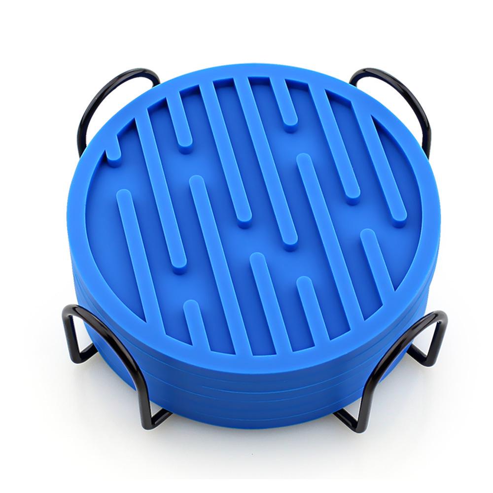 Round Silicone Coaster Set - 10cm Heat Insulation Pads for Tea and Coffee Cups