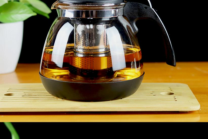 Large Heat-Resistant Glass Teapot with Filter for Flower Tea