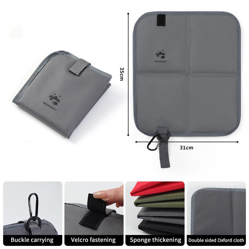 Foldable Camping Sitting Pad 600D Oxford Cloth Waterproof Outdoor Cushion Lightweight Portable Beach Picnic Mat for Travel