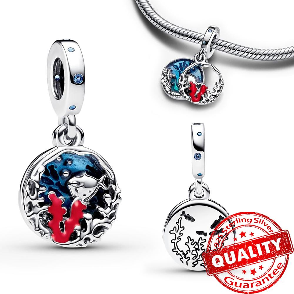 Copper Starfish Beads & Butterfly & Dragonfly Dangle Charm Fit Snake Bracelet Boutique Necklace Blue Pendant Gift