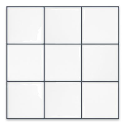 MORCART 3D Tile Wallpaper Stickers Checkered White Waterproof DIY Heat