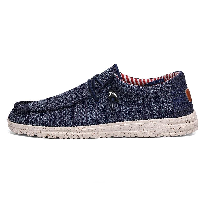 Blue Dude Shoes for Men Canvas Summer Hot Sale Fashion Stylish Breathable Lightweight Big Size 48 49 50 Famous Brand Designer