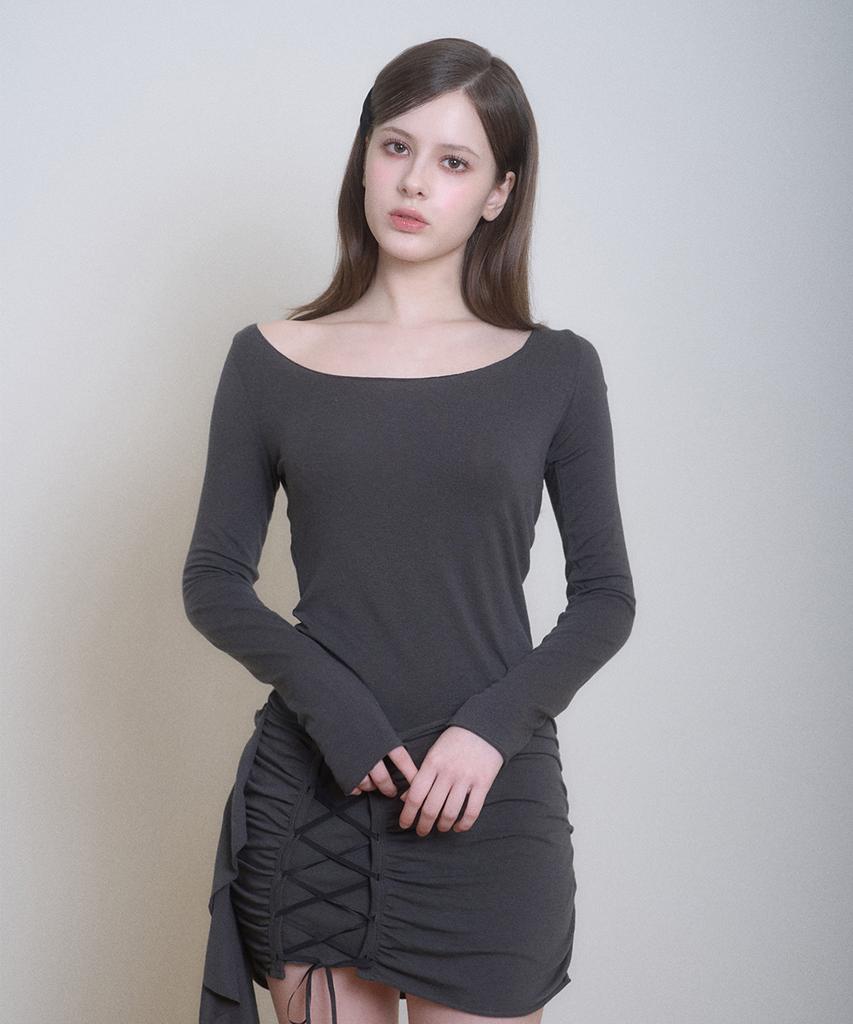 Beliar Vera Corset Dress Dark Gray