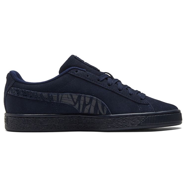 Puma Suede Mono Deboss Casual Low-Top Sneakers Unisex Sneakers Dark-Blue 384688-02