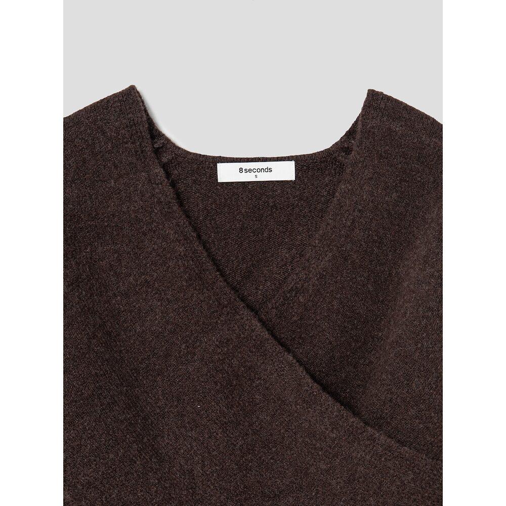 8SECONDS Front Wrap Pullover Brown